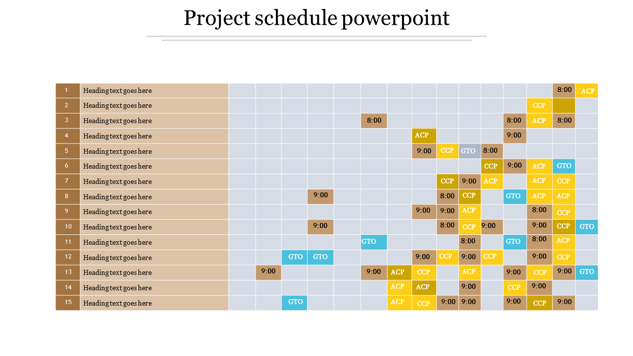 Project Schedule PPT Template and Google Slides